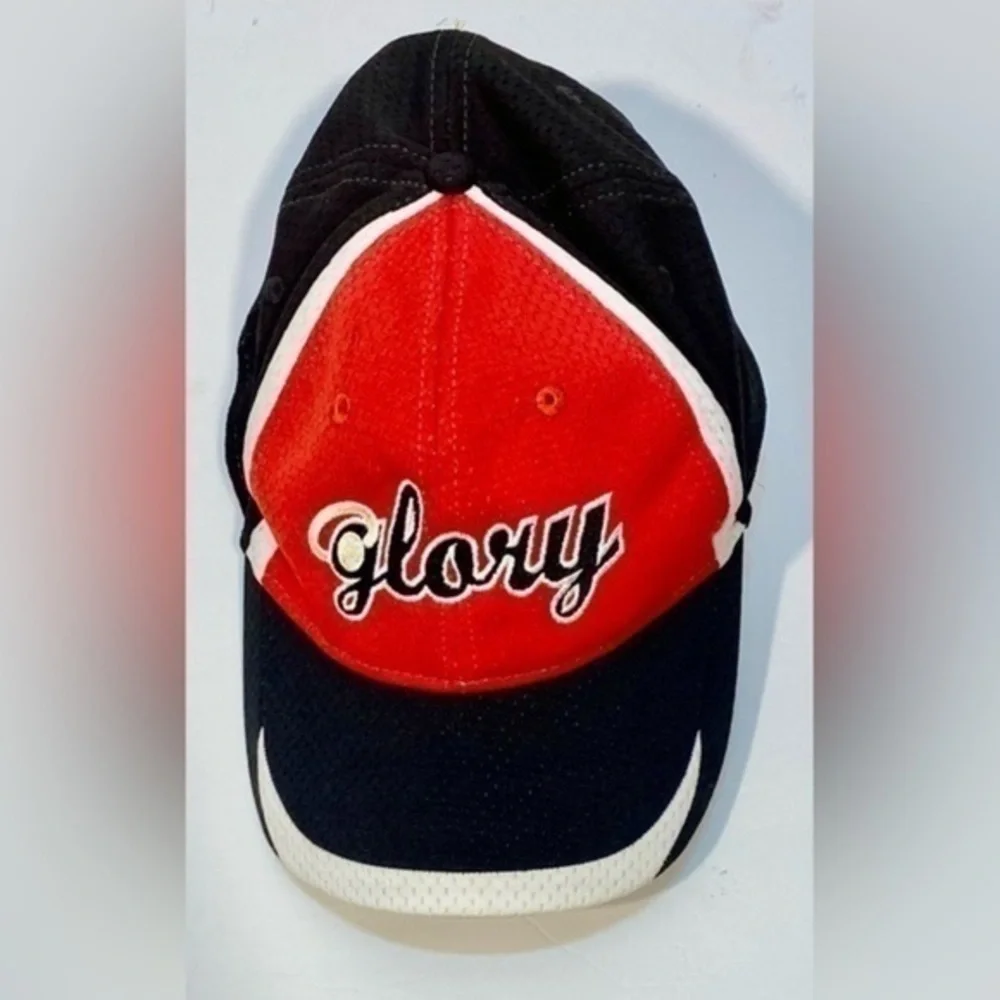 AGUSTA SPORTSWEAR BLACK AND RED WITH INSIGNIA GLORY CAP/HAT